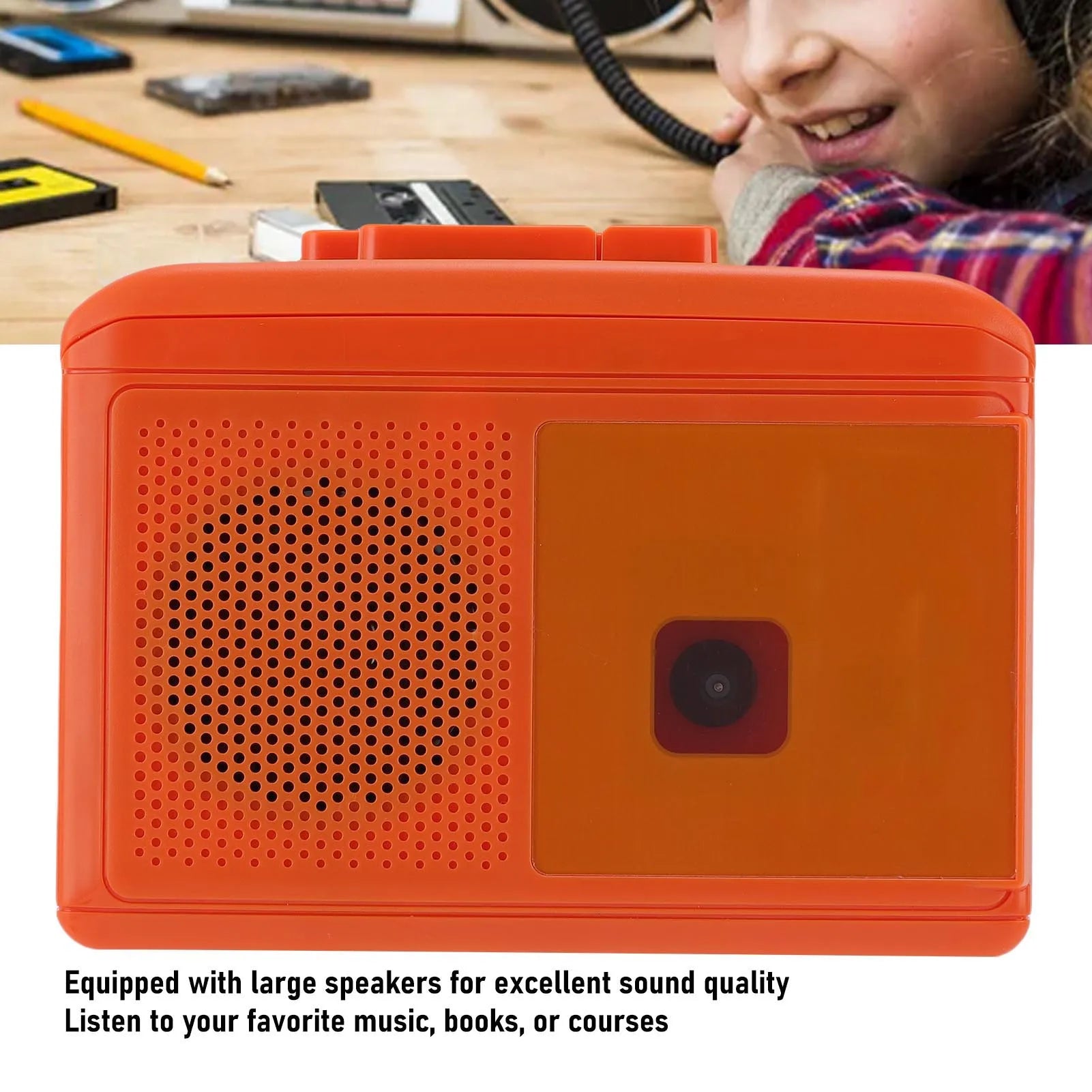 Portable Cassette Player Recorder Multifunctional Tape Player 3.5mm Jack Cassette Tape Player for Study Work Life Zpaxo