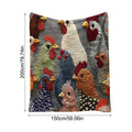 Chicken Throw Blanket 150x200cm Flannel Soft Foldable Machine