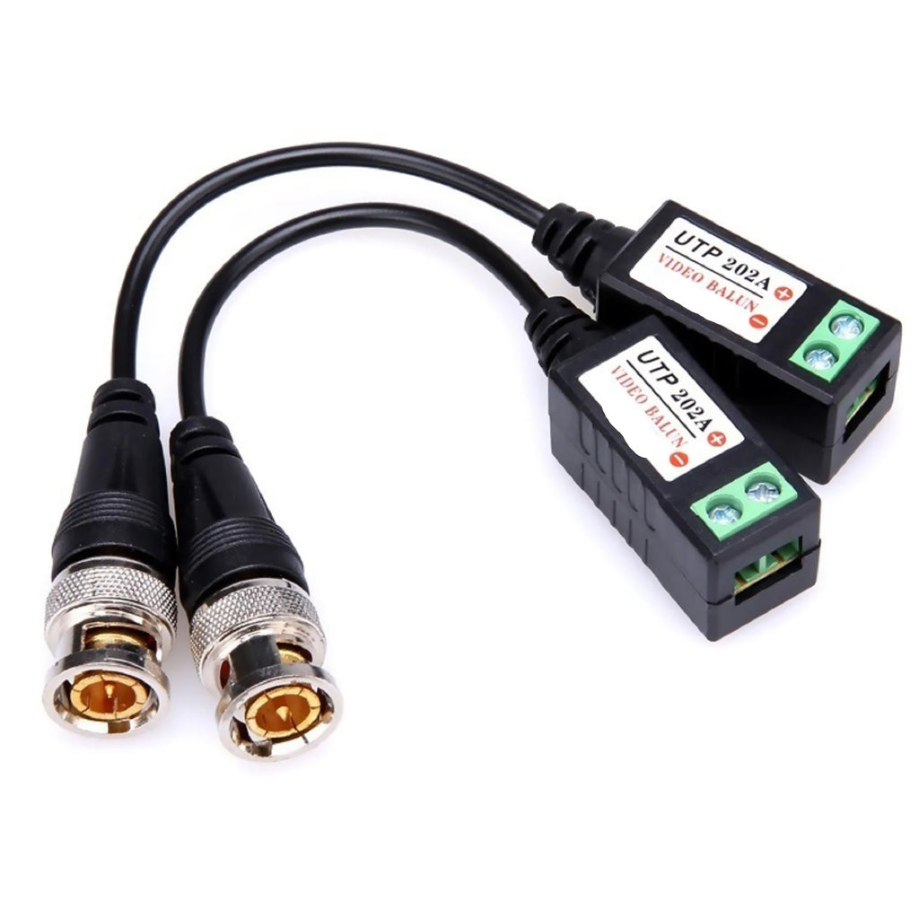 1 Pair UTP 202A Passive Transceiver Video Balun Connector BNC Cat5