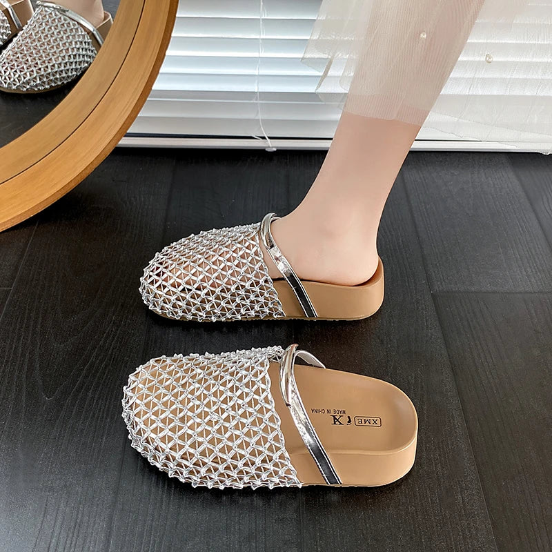 2026 Round Toe Summer Women's Mesh Breathable Comfortable Thick Sole Zpaxo