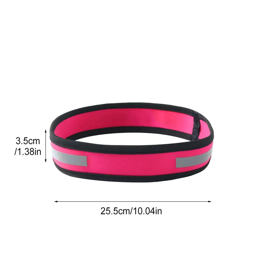 Reflective Sport Sweat Headband – Anti-Slip Elastic Sweatband Sport Sweatband Zpaxo Hot Pinks