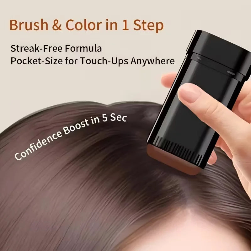 3-In-1 Hair Coloring Stick with Comb Teeth,Temporary Hair Color Corrector,Quick Gray Coverage,Unisex 20g Portable Hair Dye Stick Zpaxo