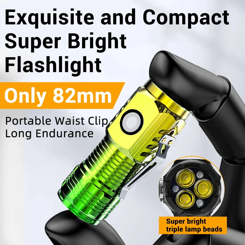 Mini Rechargeable LED Flashlight – 1000LM Waterproof Torch