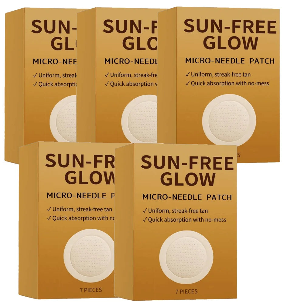 7-Piece Sunless Tanning Patches | Safe Micro-Needle Body Care Self Tanning Patches Zpaxo D