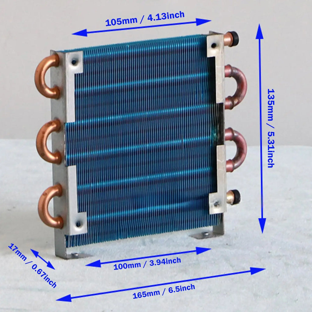 Small Condenser Radiator Sturdy Copper Tube Evaporator for Refrigerator Air Cooling Radiator for Equipment Industrial DIY Zpaxo