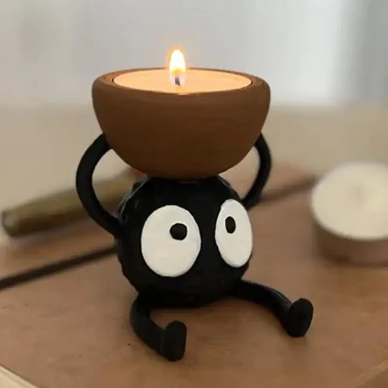 Cute Candlestick Holders Tea Light Candle Holder Briquette 3D Printed