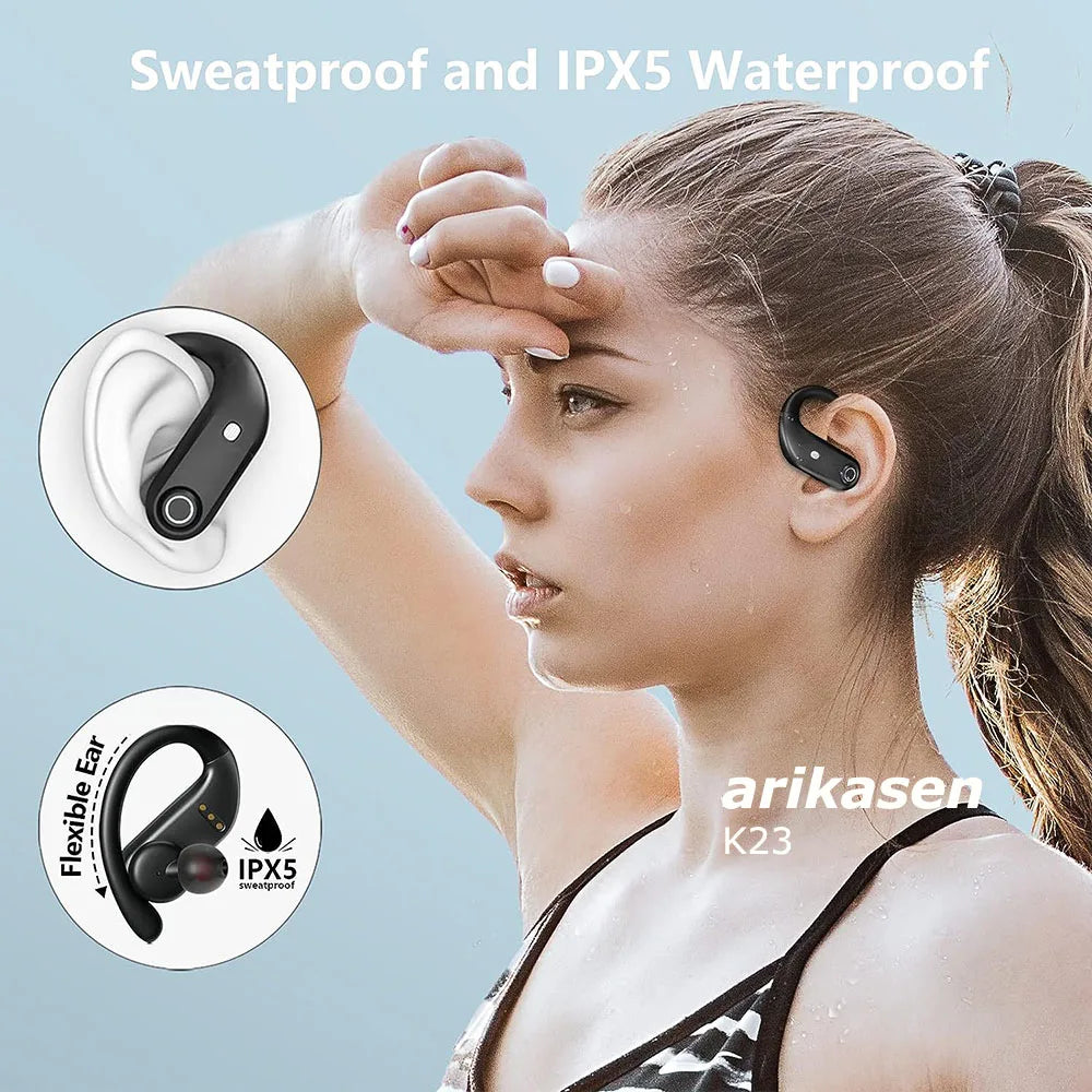 Wireless Earbuds Built-in 4 Noise Cancellation Mic Clear Calls Deep