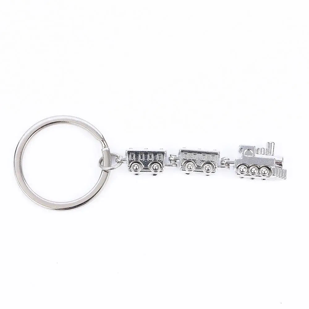 Delicate Alloy Bag Decro Train Shaped Unisex Key Ring Chain Fashion Zpaxo