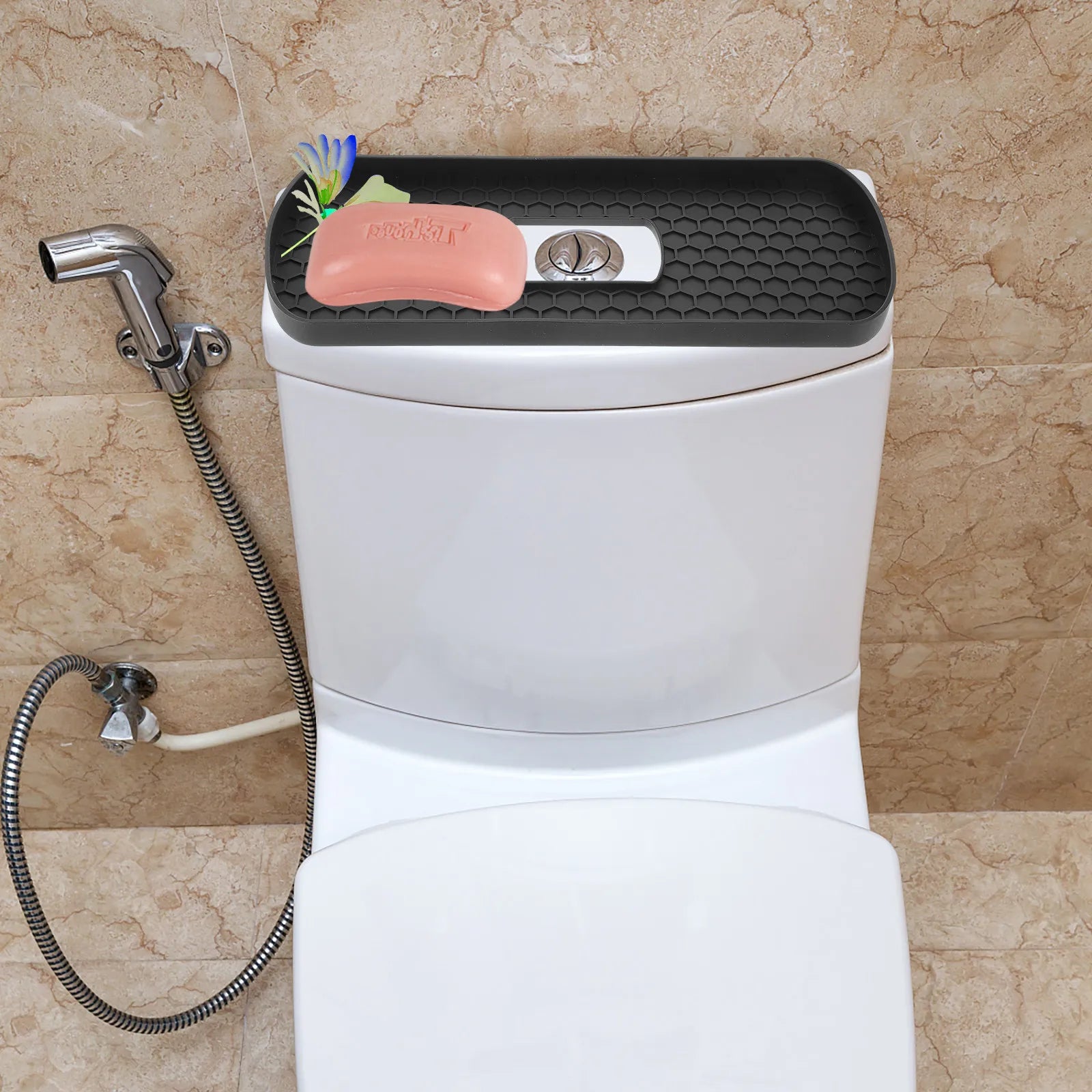 Silicone Bathroom Tray Rectangle Drying Mat Sink Soap Perfume Jewelry