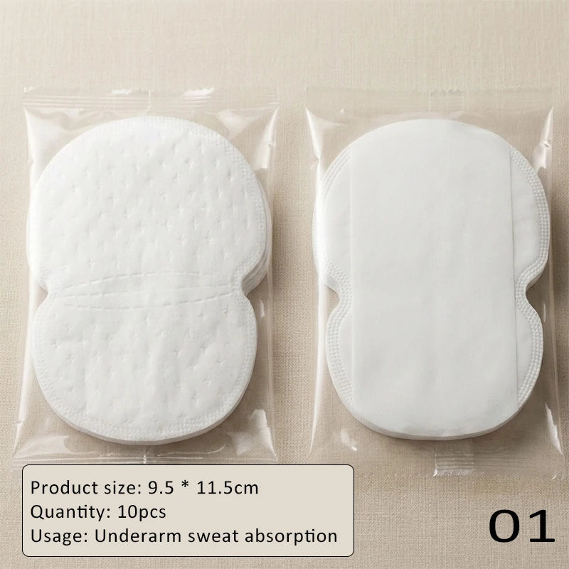 10/50pcs Underarm Sweat Pads Disposable Deodorant Sticker Ultra-thin Invisibled Summer Sweat Absorbing Guards Long-Lasting Fresh Zpaxo 01-10pcs