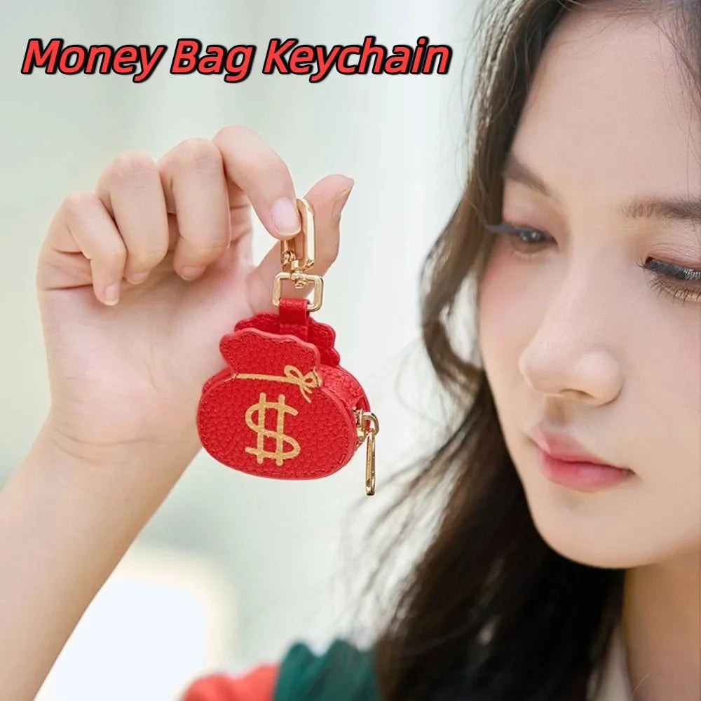 Mini Cute Panda Keychain Zipper Coin Bag PU Leather Pendant Wallet Keychain Earphone Bag Women Zpaxo