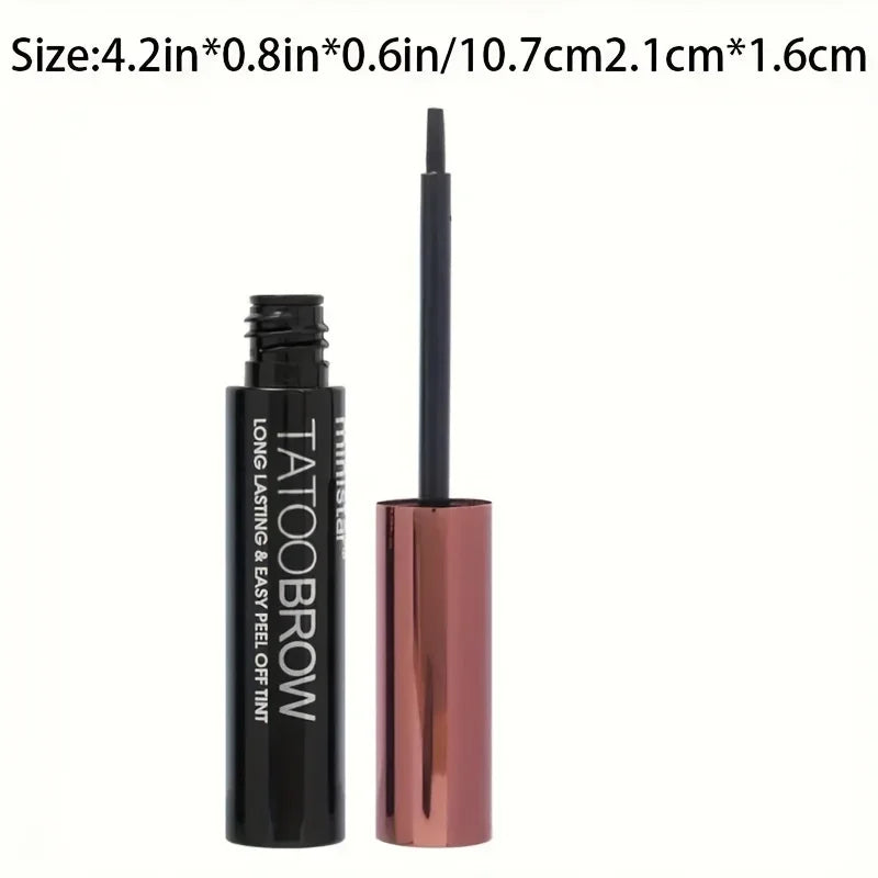 1pc Tattoo Peel Off Eyebrow Gel Tint, Semi Permanent Brow Tint, Waterproof, Transfer-proof, For Fuller & Defined Looking Brows Zpaxo