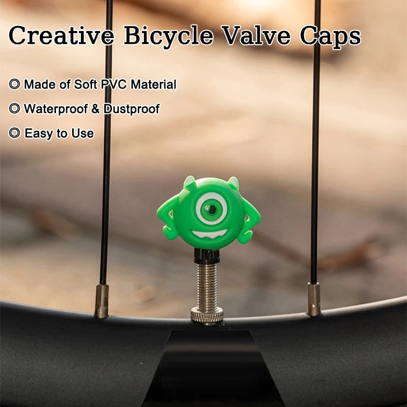 Cartoon Tire Valve Stem Caps – MTB, Bike & Motorcycle Fit