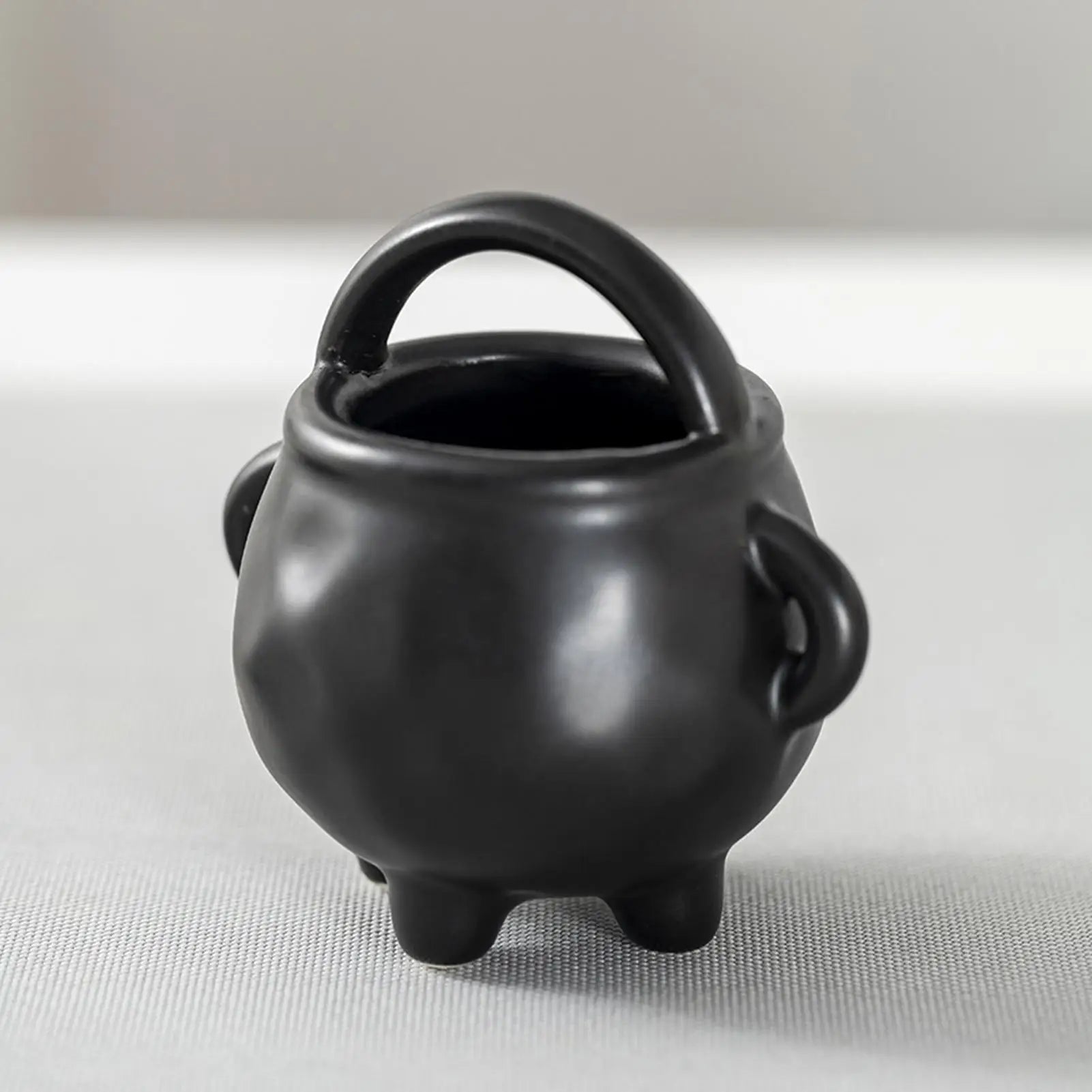 Wax Burner Ceramic Gothic Cauldron Handle Oil Diffuser Candle