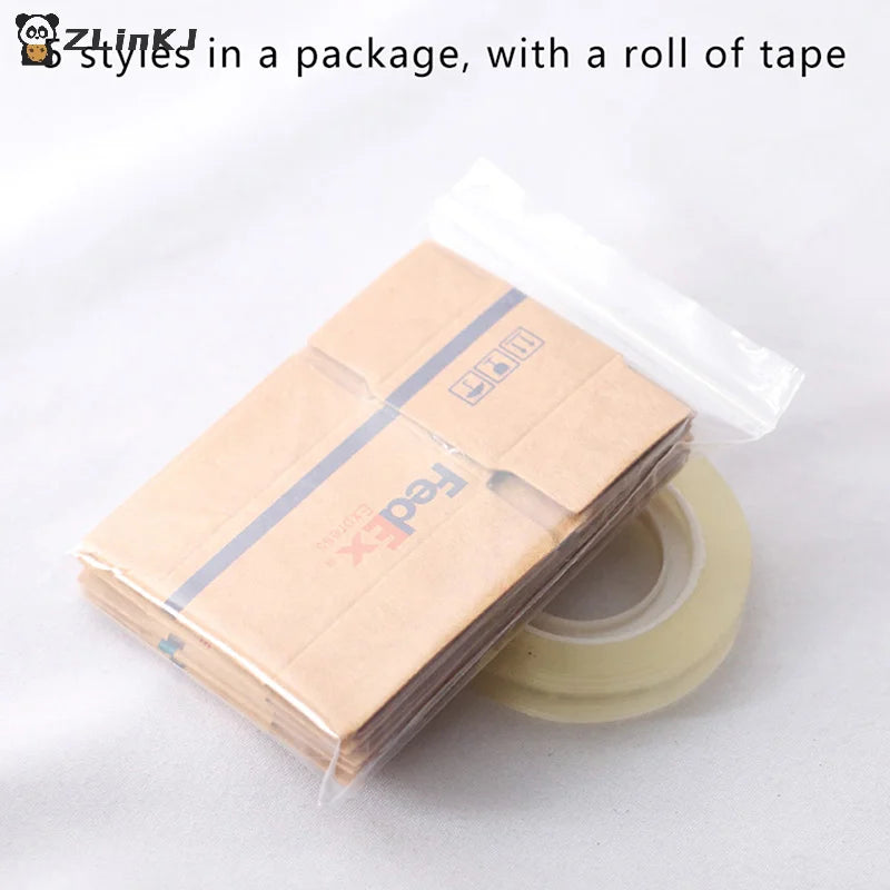 ▶5Pcs/set Mini Carton Express Carton 1:12 Dollhouse Miniature Express Box Decor Toy Zpaxo