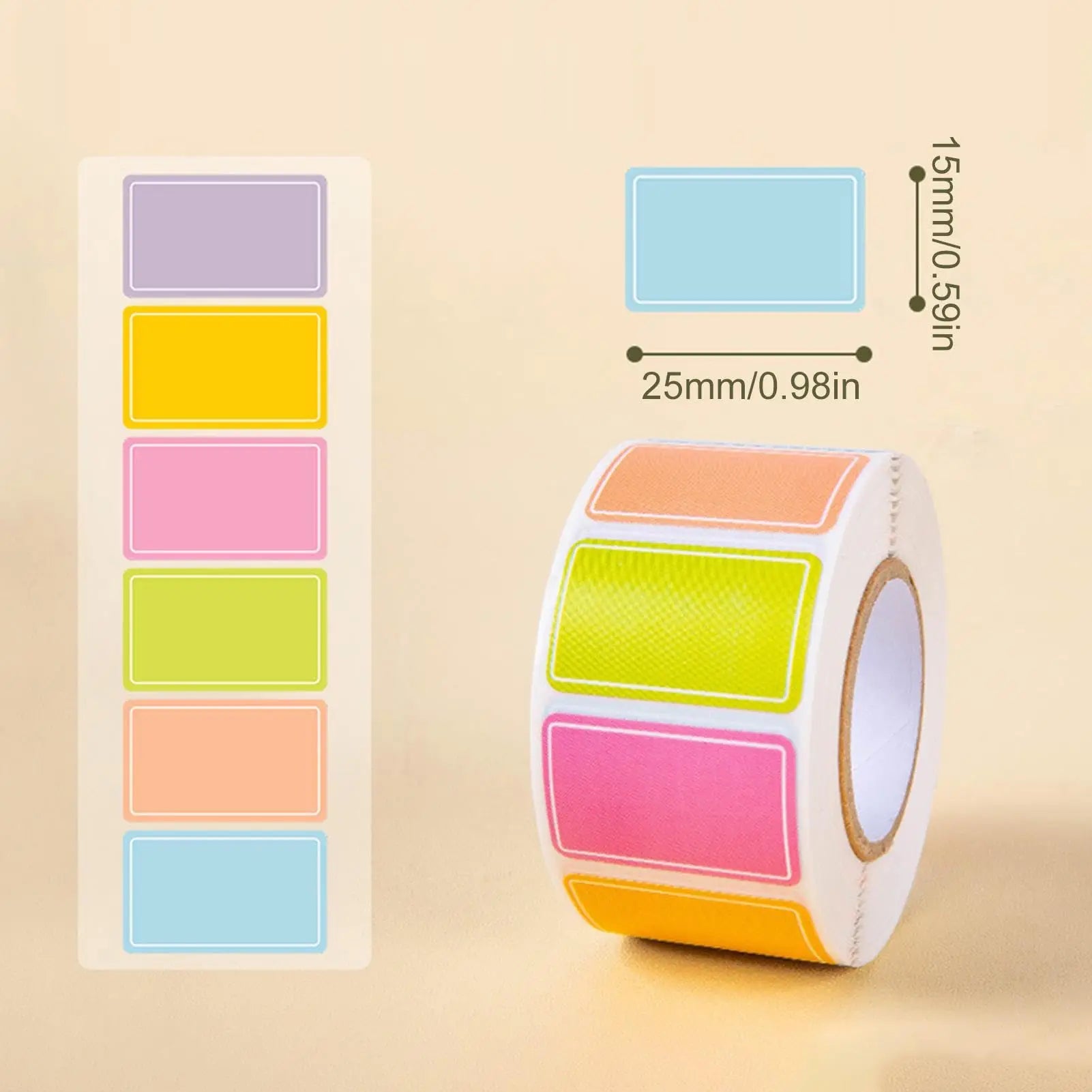Waterproof Colored Labels Stickers Color-Coding Removable Labels Solid Colors Tags for Inventory Address File Classification Zpaxo