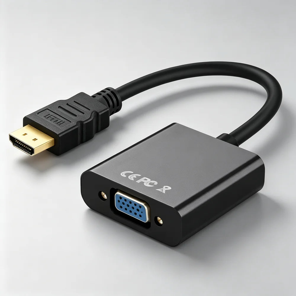 HDMI to VGA Adapter Converter Cable – HD Scaler for PC & Laptop HDMI VGA Adapter Zpaxo