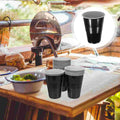 20pcs Decor Disposable Party Cup Birthday Decoration (rose Red 16oz Plastic ) Cups for Drinking Water Beverage Black Zpaxo Black