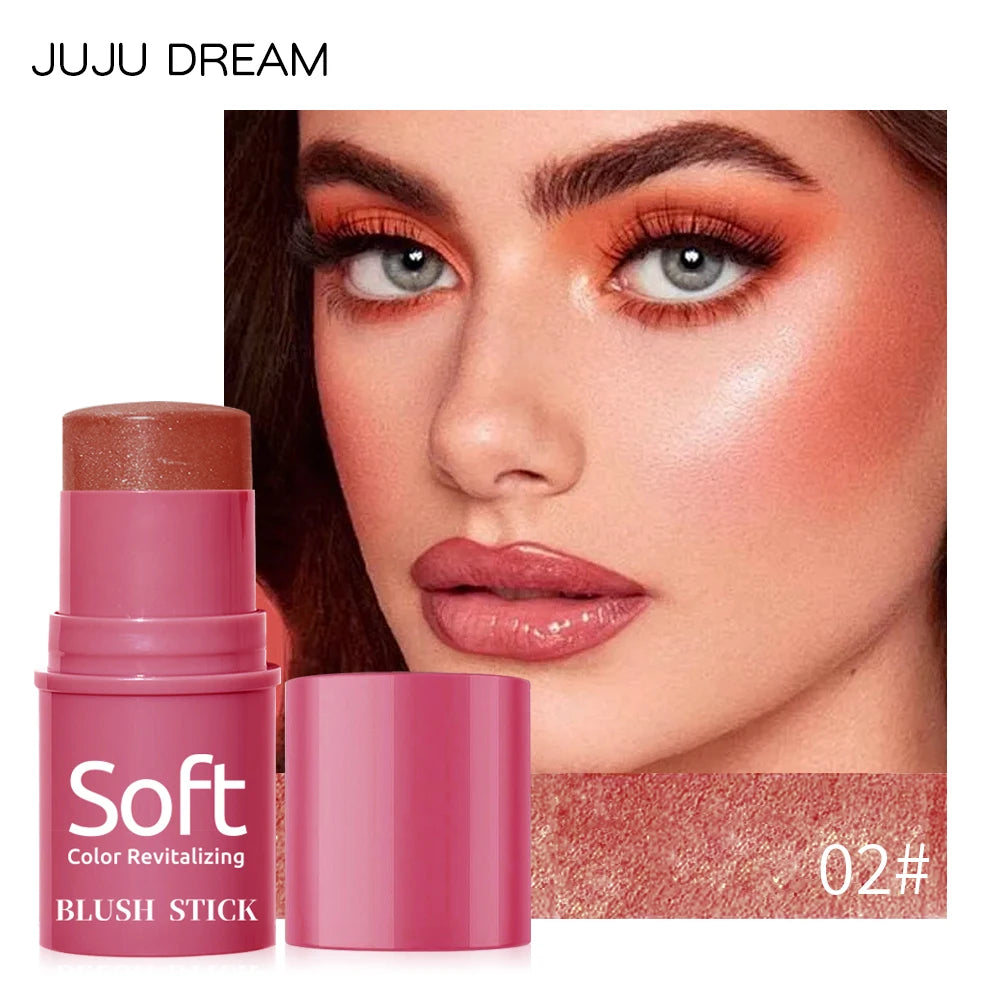 Velvet Matte Smooth Blush Stick Long-lasting And Low Saturation Natural Makeup Effect And Easy To Apply Zpaxo 02