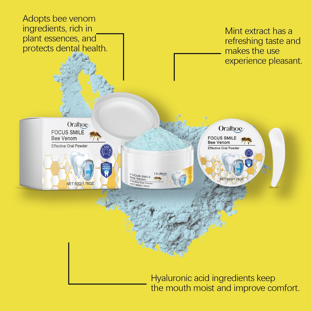 Oralhoe Bee Venom Teeth Whitening Powder – Remove Stains Teeth Whitening Powder Zpaxo