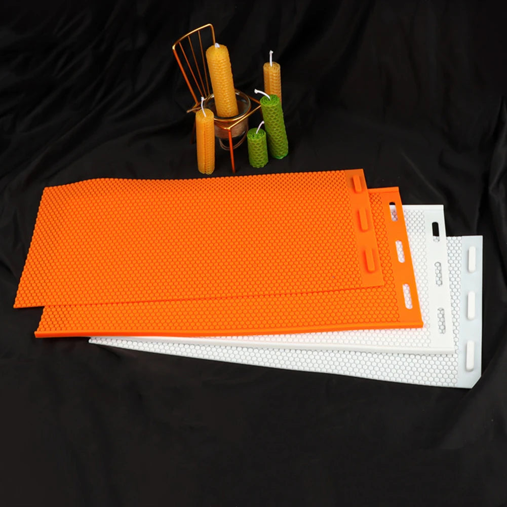 2pcs Beewax Foundation Sheet Mould Flexible Beeswax Embosser Silicone Handmade Beekeeper Accessories Zpaxo