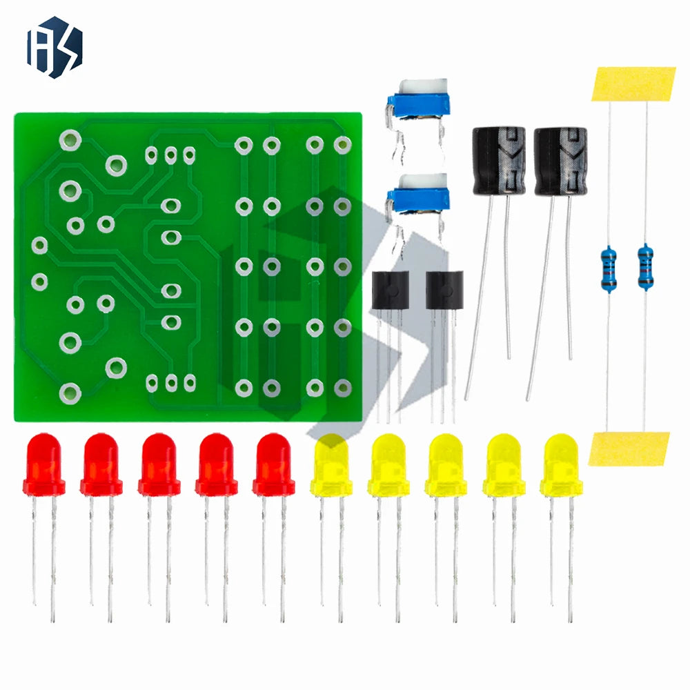 Reddish-Yellow DIY Advertising Light Kit: Easy-to-Assemble with Flashing, Circulating & Strobe Modes Zpaxo