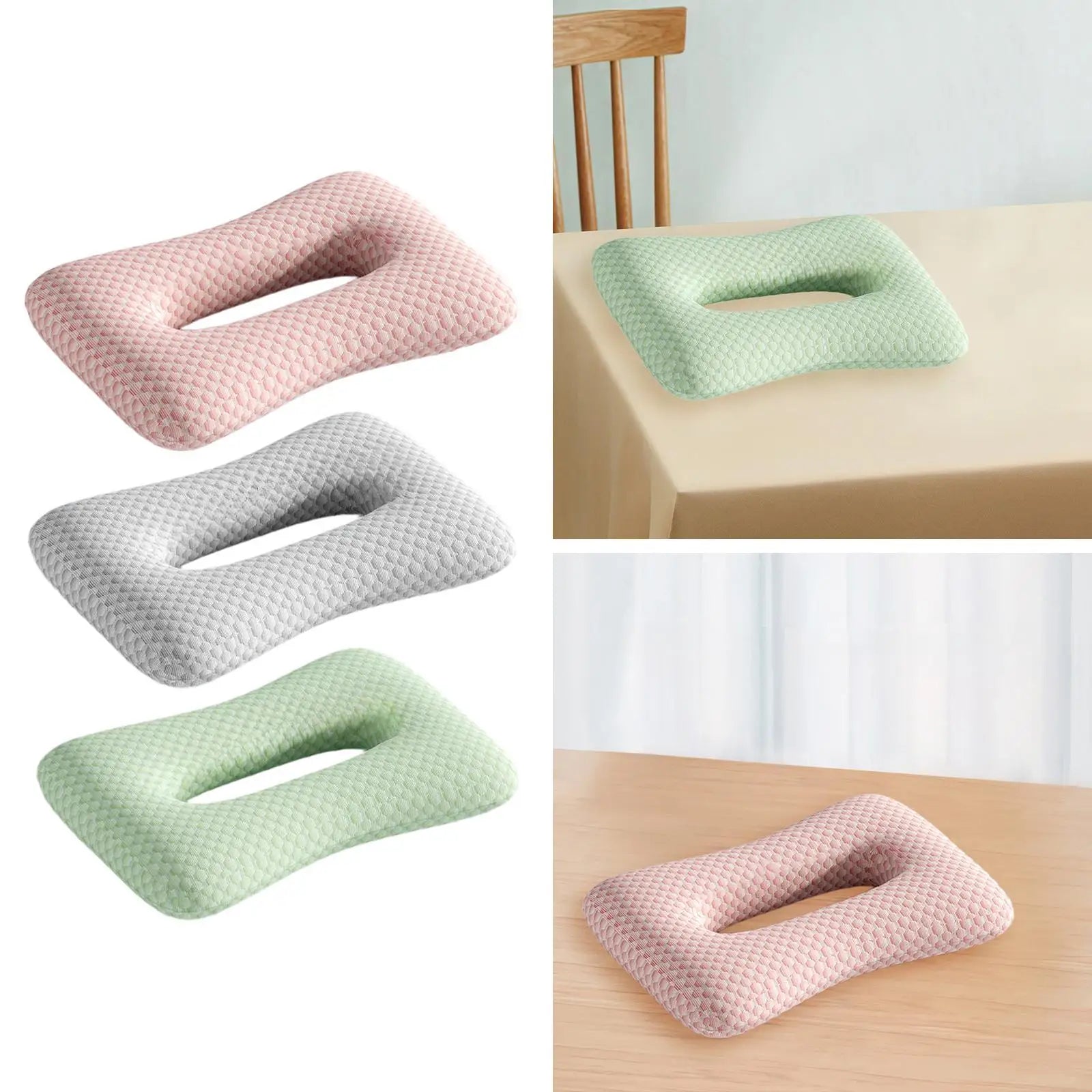 Ear Piercing Pillow Couch Office Ergonomic Design Removable Cover Zpaxo