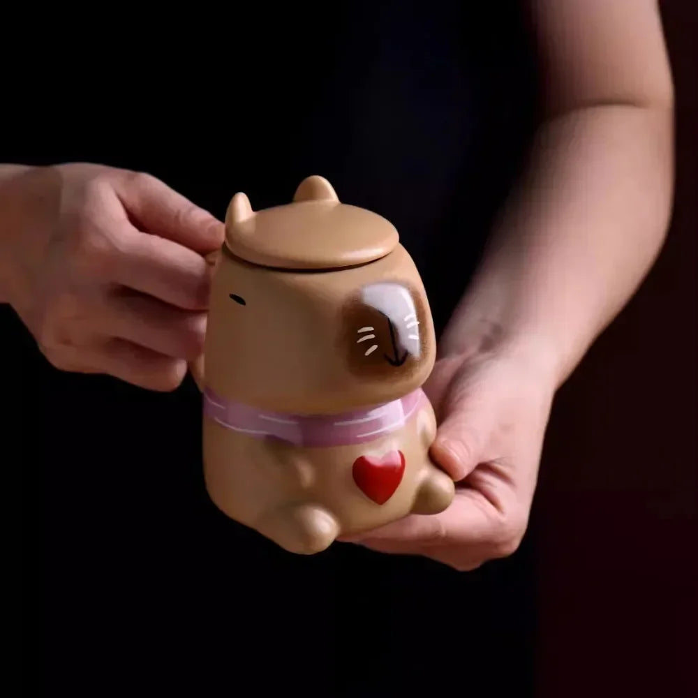 Ceramic Capybara Mug – Cute Cartoon Coffee & Milk Cup 400ml Ceramic Novelty Mug Zpaxo