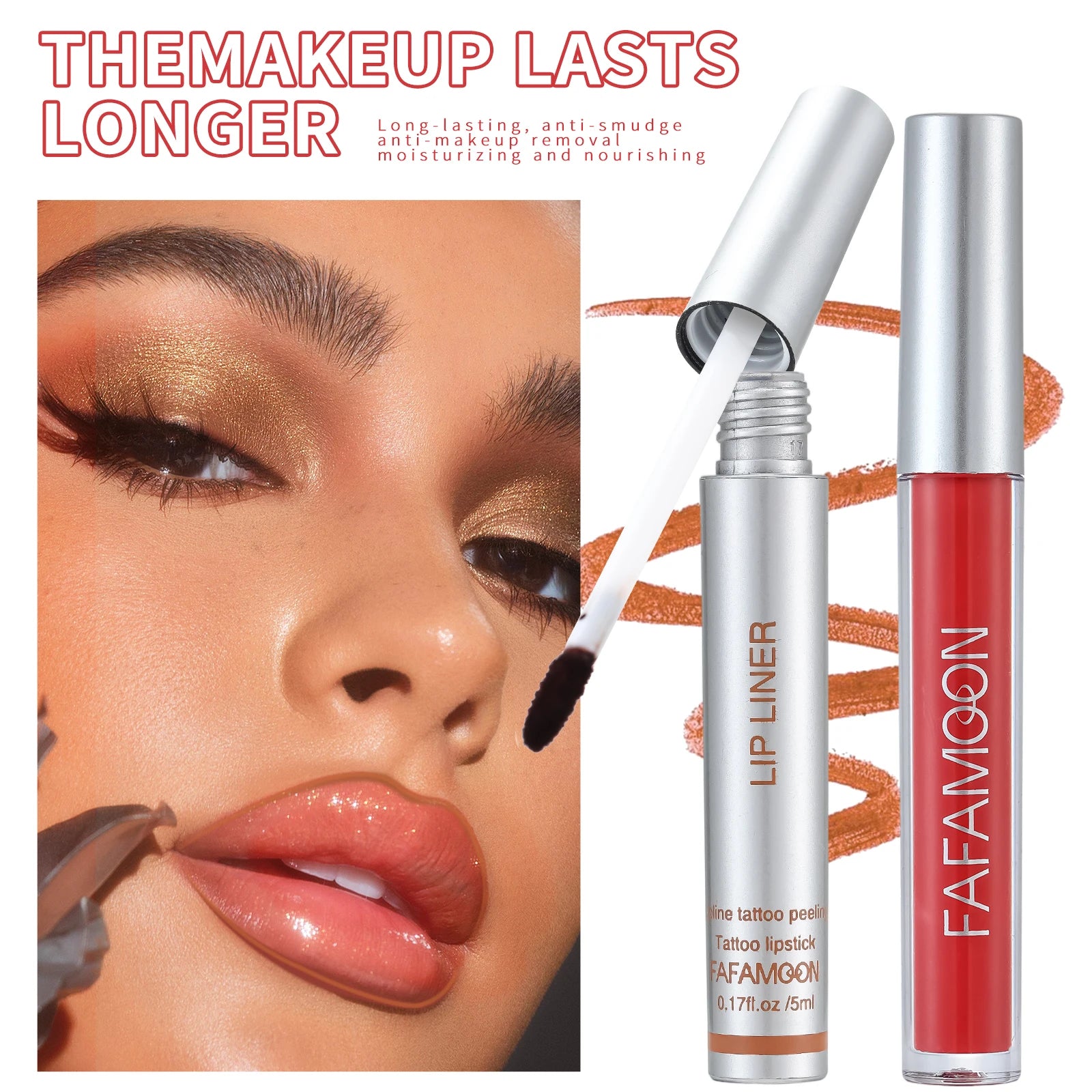Peel-off Lip Liner Gloss Long-lasting Glossy Lightweight Moisturizing
