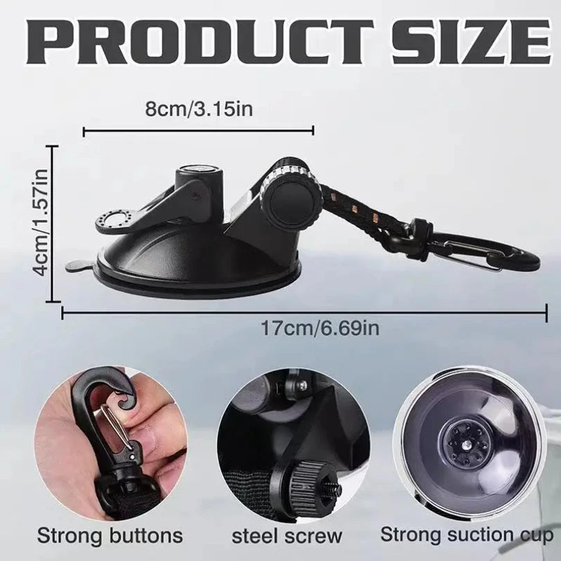Suction Cup Hook Swivel Red 4 Pack Cups Window with Hooks Strong Car Awning Clips Camper Van Accessories Zpaxo