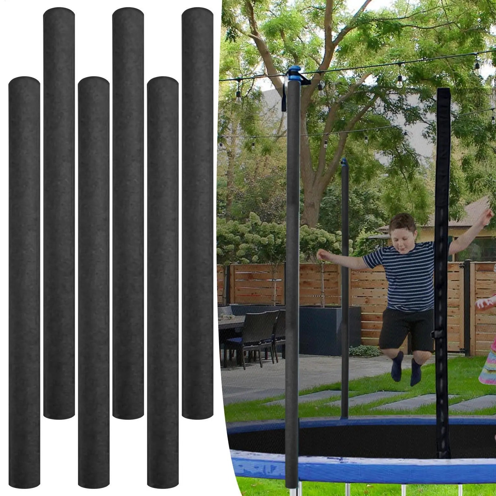 Trampoline Pole Protector Foam Sleeves Trampoline Pole Cover Tubes Padding Replacement Sturdy Secure for Safe Outdoor Bouncing Zpaxo