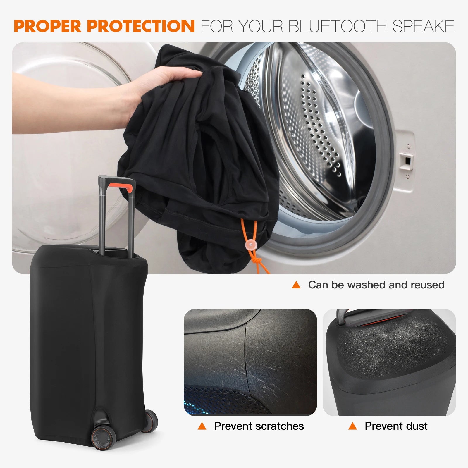 Portable Speaker Dust Cover JBL Partybox 320 310 Black Case Travel