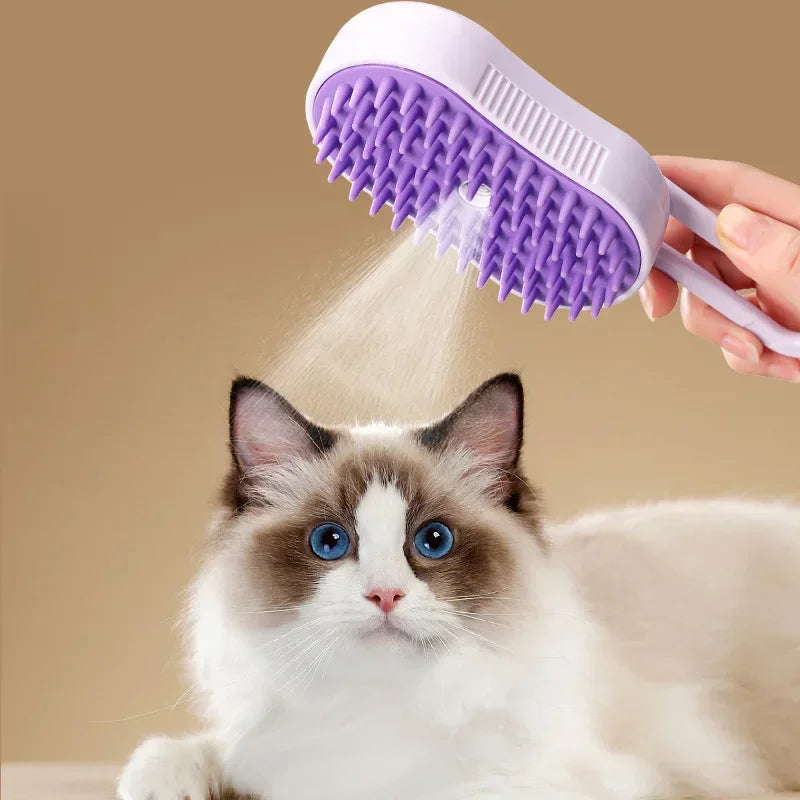 Shedding Combs 1Electric Steamy Brush Cat Dog Steam Electric Sprayer Zpaxo PURPLE