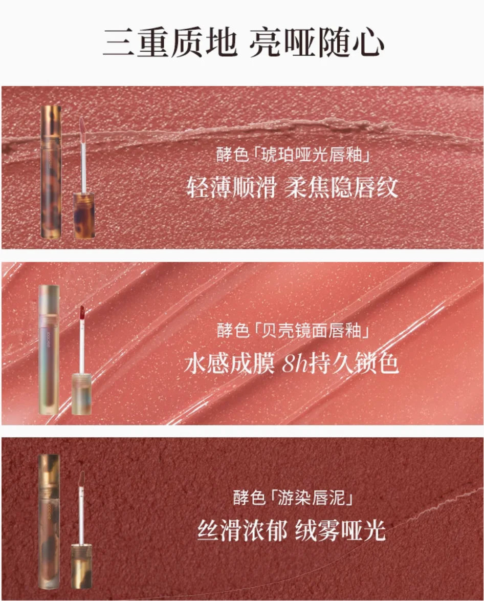 JOOCYEE Lip Gloss GLAZED ROUGE MATTE 2 Effect Lipstick Moisturizer Zpaxo