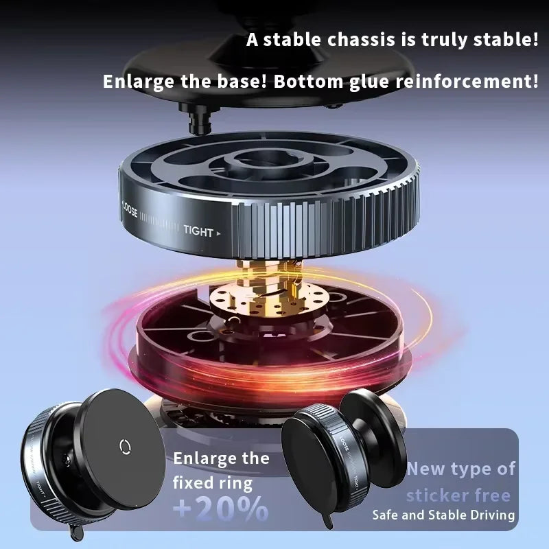 Vacuum Magnetic Suction Cup Car Phone Holder 360 Rotation Navigation