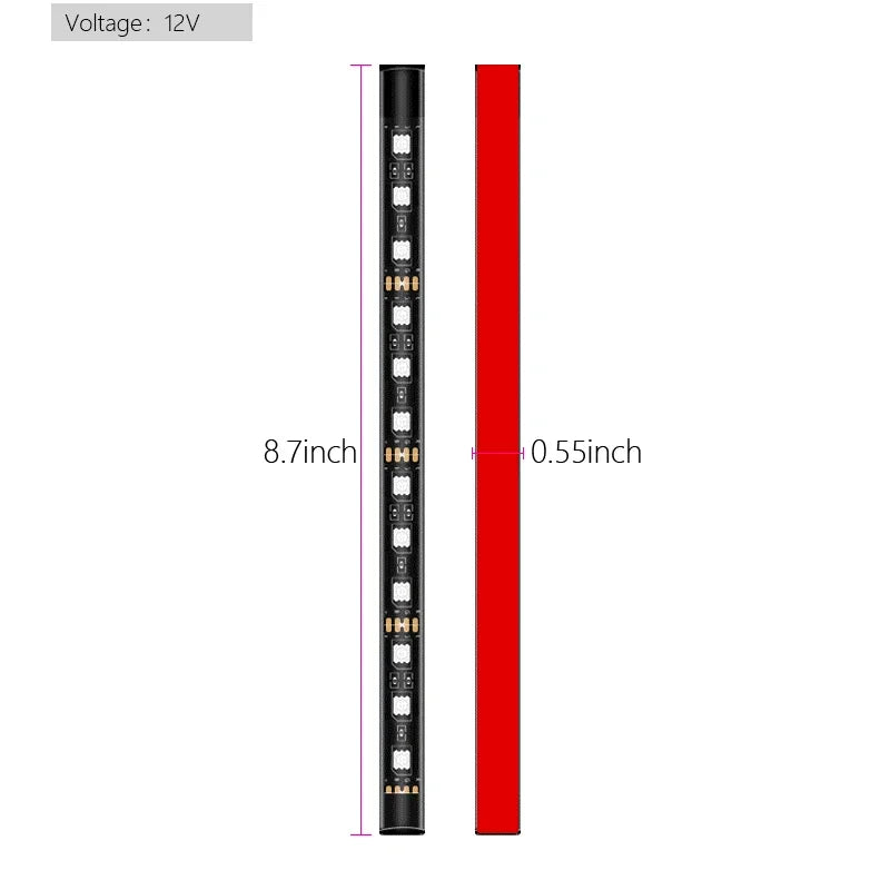 Car Interior LED Decorative Light Bar Ambient USB Cigarette Lighter