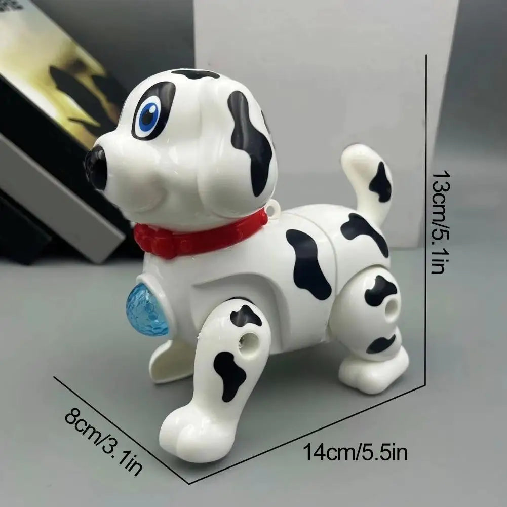 1/2PCS Toy Dog Adorable Dalmatian Interactive Light Electric Musical Puppy Bionic Walking Dynamic music for Small Babies Infant Zpaxo