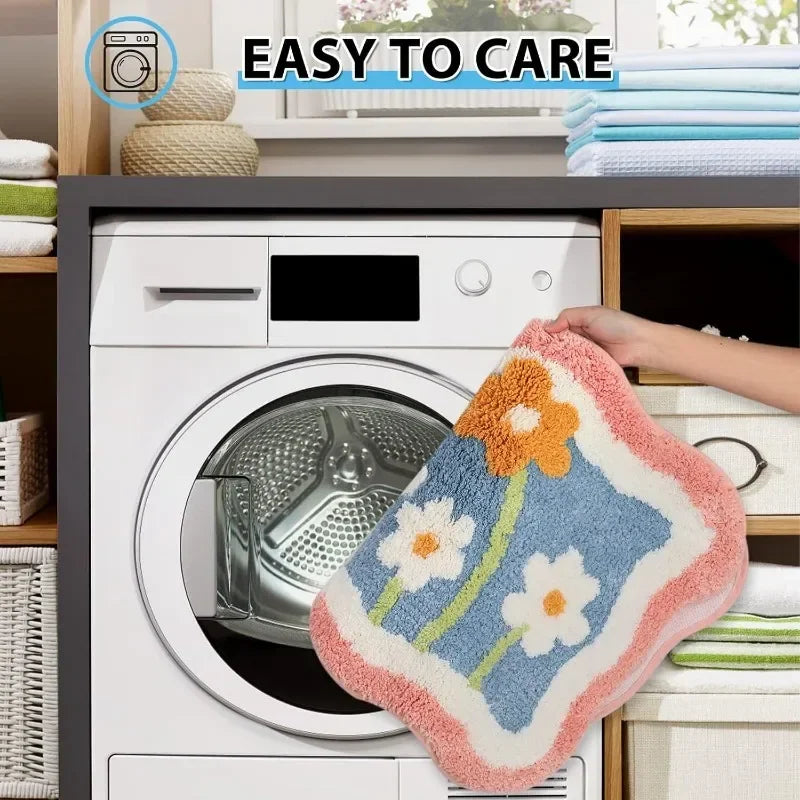 Bath Mat Extra Soft Absorbent Non-slip Plush Shaggy Carpet Machine