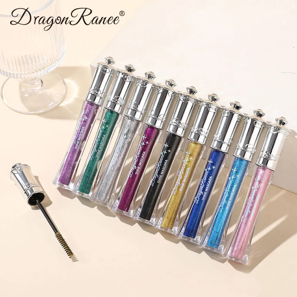 Glitter Diamond Mascara Fine Shimmering Silky Mascara Eye Makeup Waterproof Long-Lasting Versatile Mascara Zpaxo