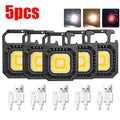 30-Pack Mini COB LED Keychain Flashlight – USB-C Rechargeable