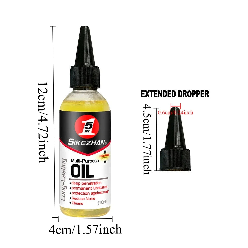 100ml High-Performance 5-in-1 Motorcycle Bicycle Special Lubricant MTB Road Bike Mountain Bike Chain Maintenance Lubricant Zpaxo