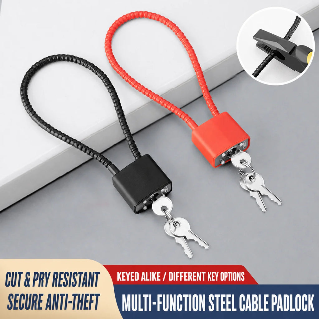 Steel Wire Cable Padlock – Cabinet, Bike & Locker Lock
