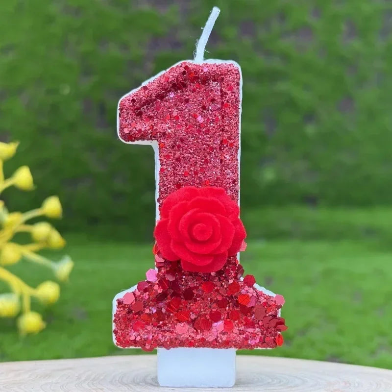 Digital Birthday & Rose Cake Candles – Party & Wedding Decor Cake Decoration Candles Zpaxo 1