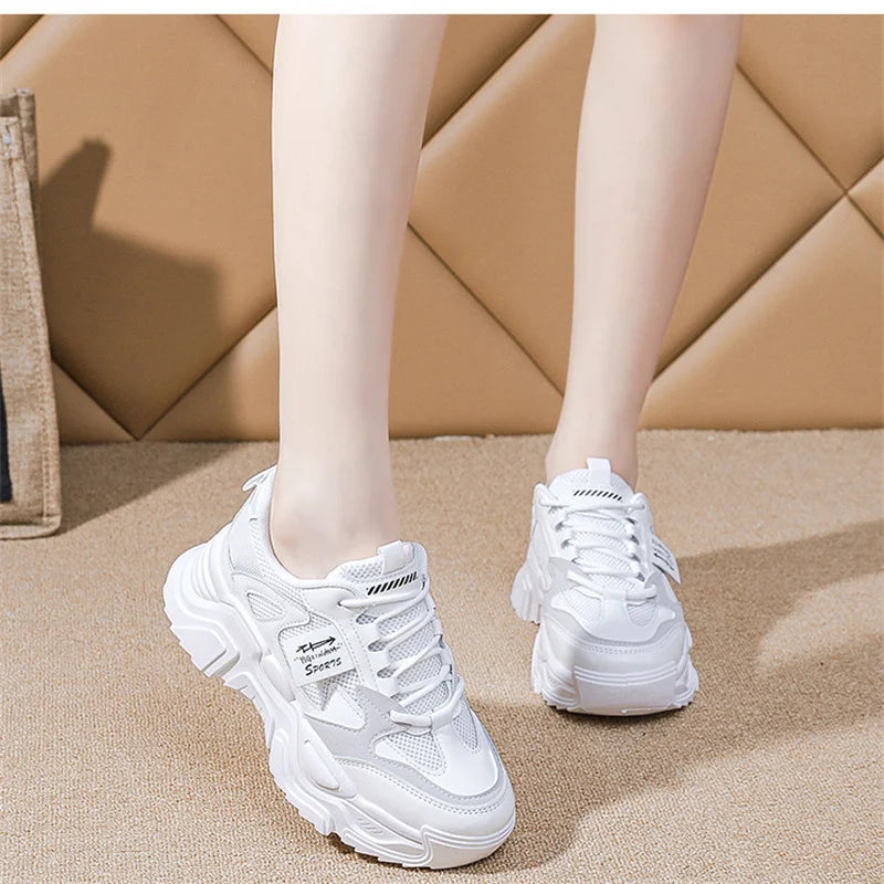 CINESSD Sneakers All-match Shoes Women Vulcanize Light Thick-soled Zpaxo