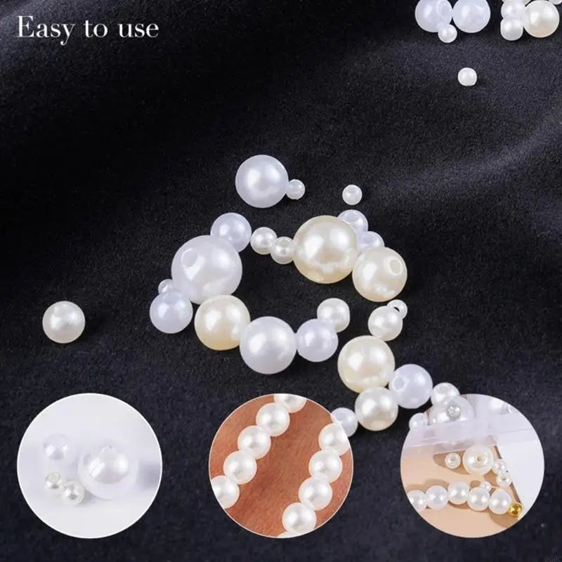 DIY Hair Accessories Imitation Pearls ABS Beads Crafting Handmade