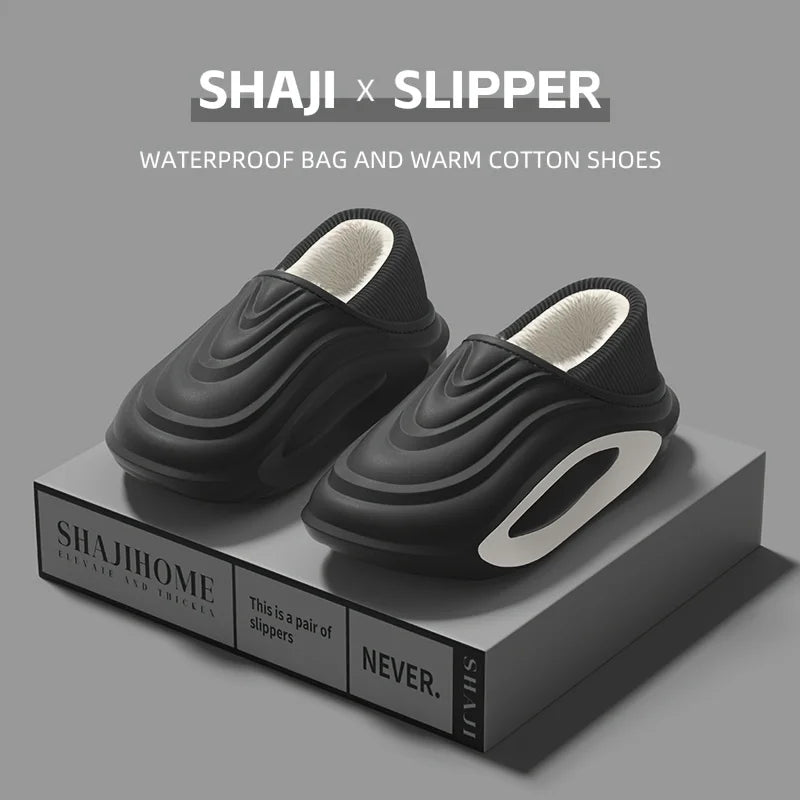 Winter Thickened Slip Resistant Lined Slippers Lightweight EVA Indoor