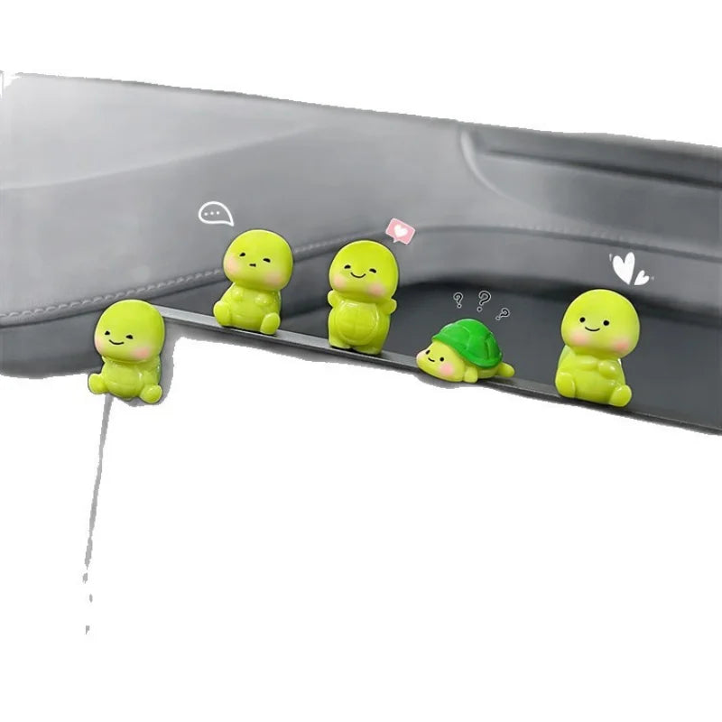 Cute Turtle Car Ornament – Resin Dashboard Figurine Decor