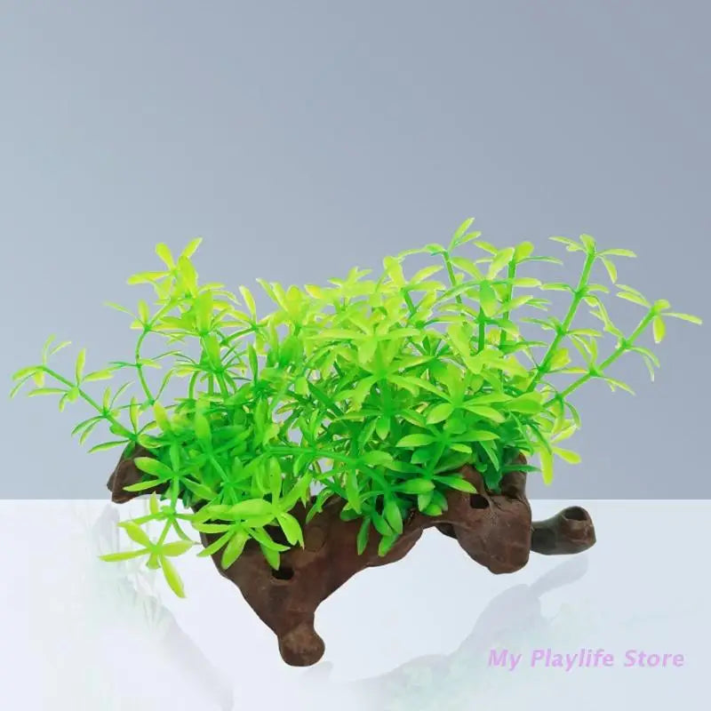 Aquarium Artificial Decor Simulation Driftwood Twigs Plastic Plant