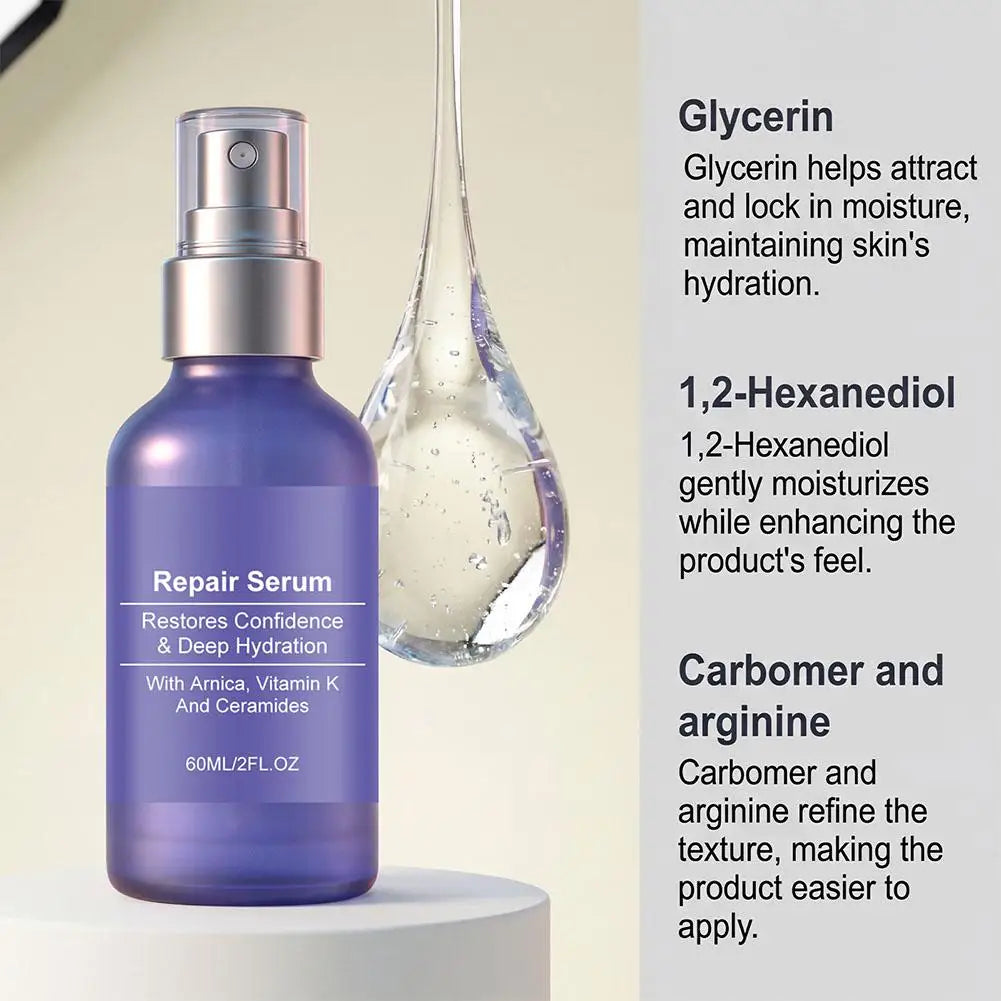 Ceramides Facial Repair Serum Deeply Moisturizing Skin Barrier Repair Lightens Dark Spots Brightens Dull Skin Hydrating Essence Zpaxo