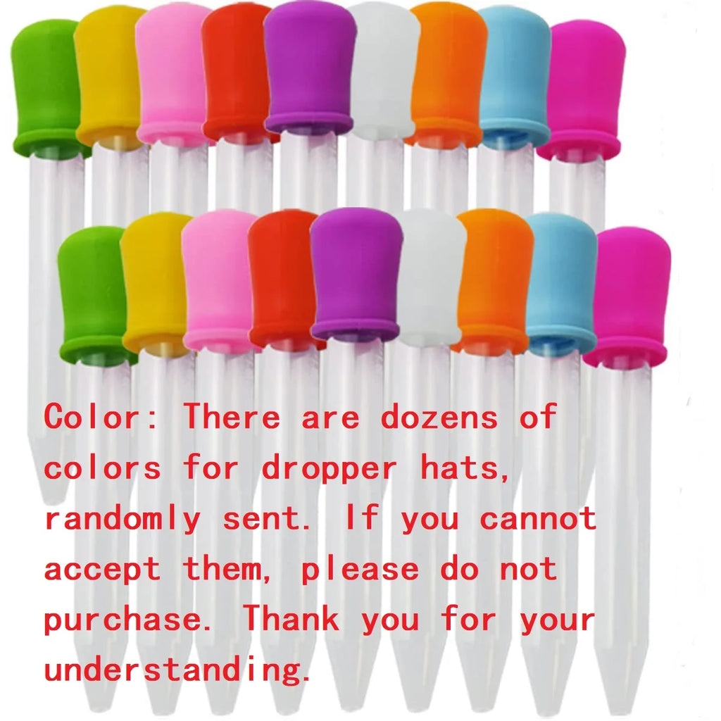 5PCS 5ml Small Silicone Plastic Pipette Dropper Feeding Medicine Liquid Eye Ear Pipette Dropper Lab Experiment Toys Gift Zpaxo